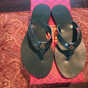 Tory Burch Manon Leather Flip Flop Sandals